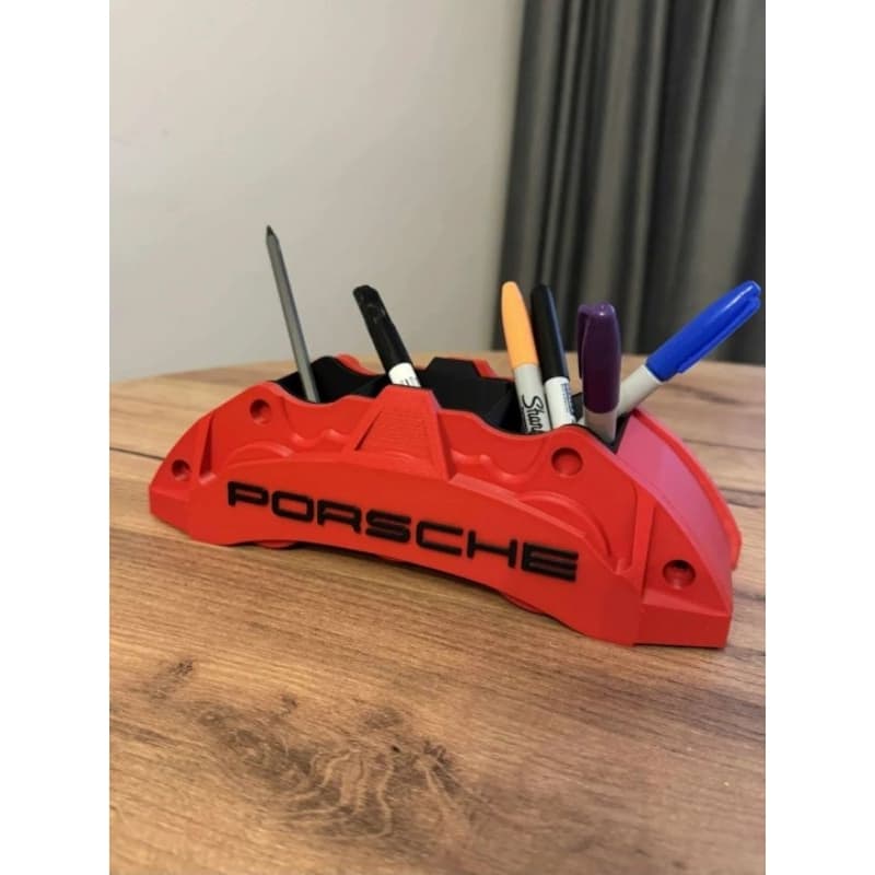 Porta Canetas Decorativo Modelo Pinça de Freio Porsche / BYD Organizador de Mesa para Escritório Home Office Presente