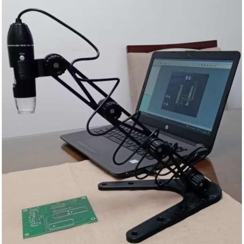 Suporte Articulado para Microscópio USB Digital com Base Elevatória Ajustável para Eletrônica Soldagem PCB Profissional
