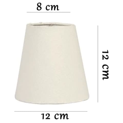 A CúpulALG Cru é um acessório essencial para luminárias e abajures, proporcionando um toque elegante e aca 8x12x12 Cone