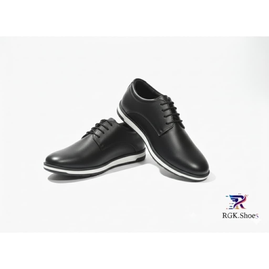 Sapato Oxford Masculino Preto RGK Clássico Super Leve Confortável Premium Social Amarrar Estiloso Trabalho Igreja Top Lu