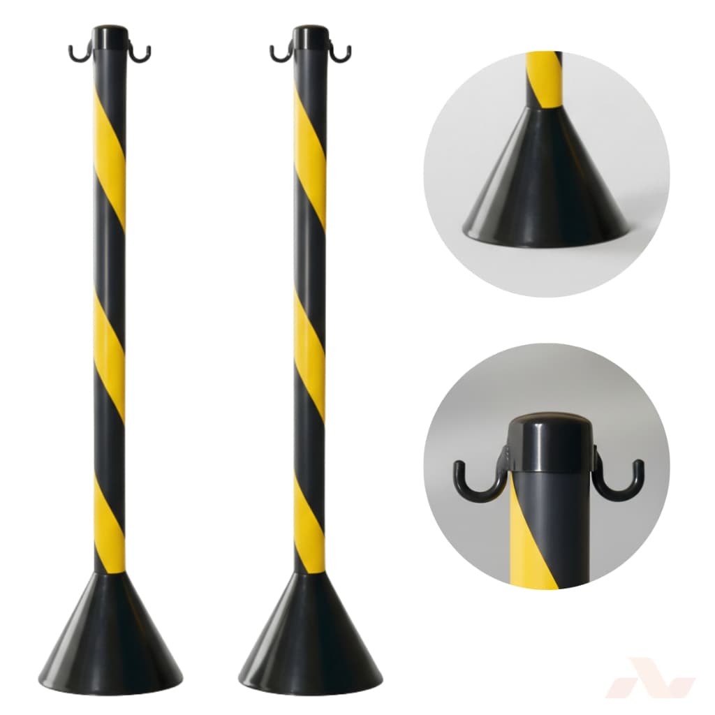 Kit 2 Pedestal Sinalizador Organizador De Fila Para Sinalização