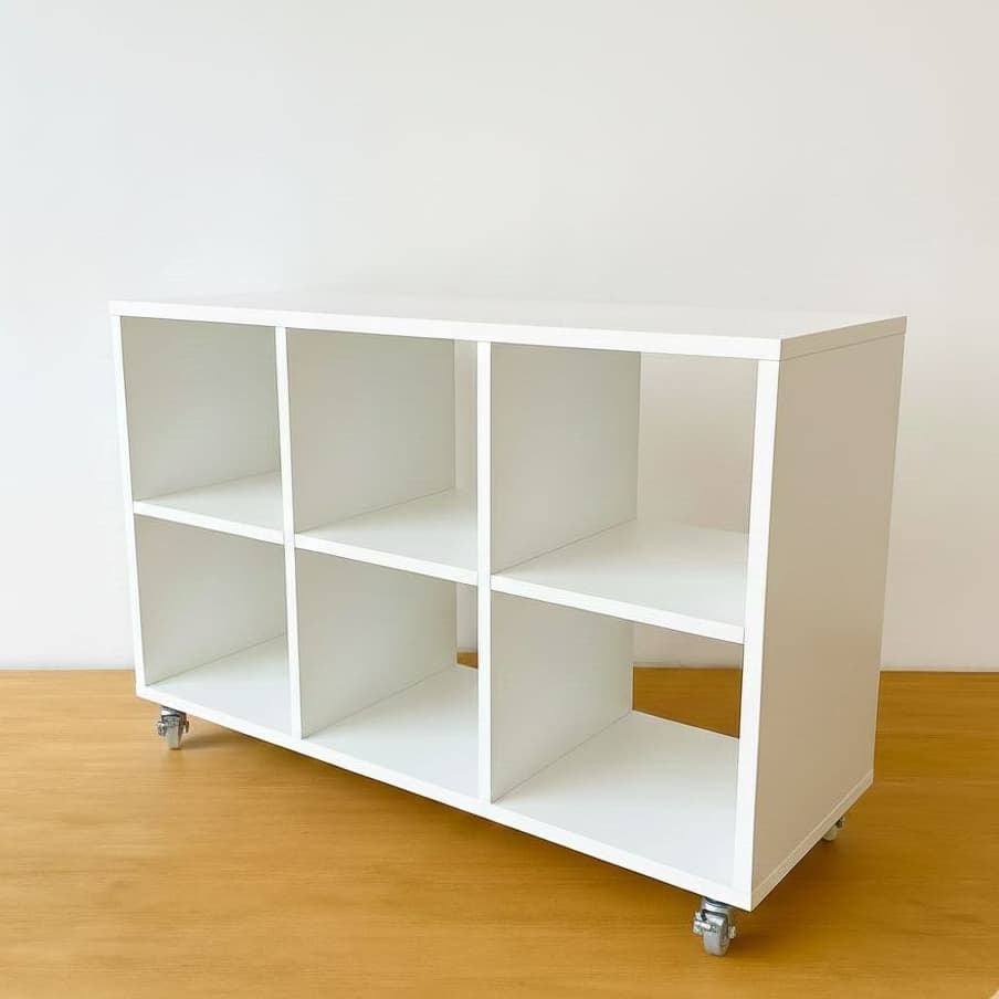 Expositor Colmeia [6 Nichos] Branco MDF 15mm Rodízios Gel  Loja Farmácia Cosméticos/Perfumes