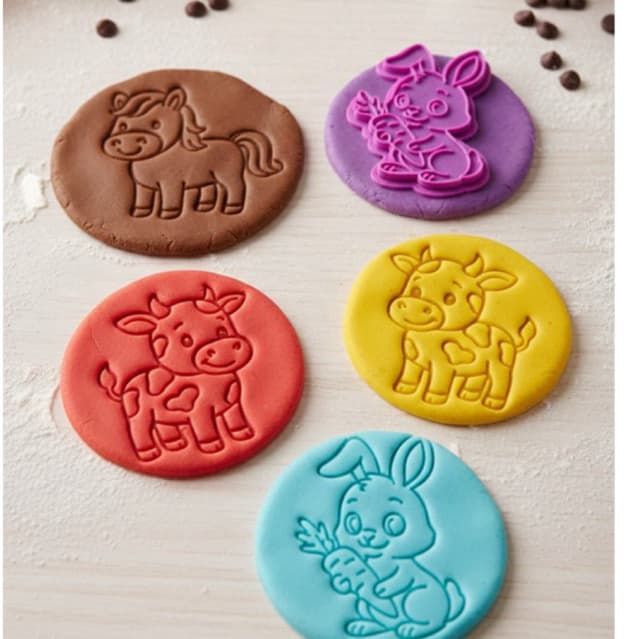 kit cortador/molde tema animais com 4 peças para biscoitos, pasta americana, bolachas e massinhas8
