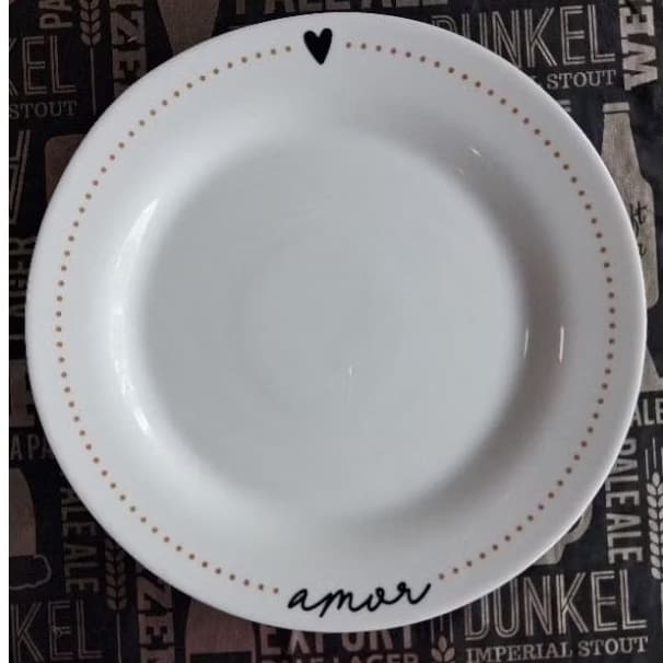 Jogo pratos de Jantar rasos amor ❤️
