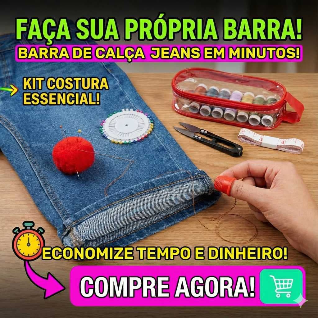 Kit de Costura com Estojo 12 Peças – Leve, Completo e Fácil de Levar