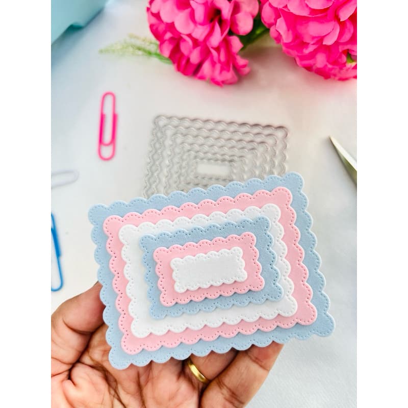 Faca De Corte e Relevo Scrapbook Moldura Delicada