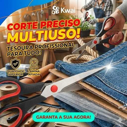 Tesoura GRANDE de Uso Profissional e Uso em Geral