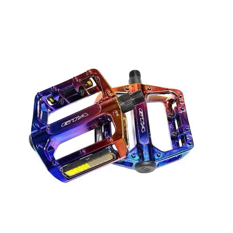 Pedal Camaleão Aluminio 9/16 plataforma com esfera eixo aço Rosca Gorssa