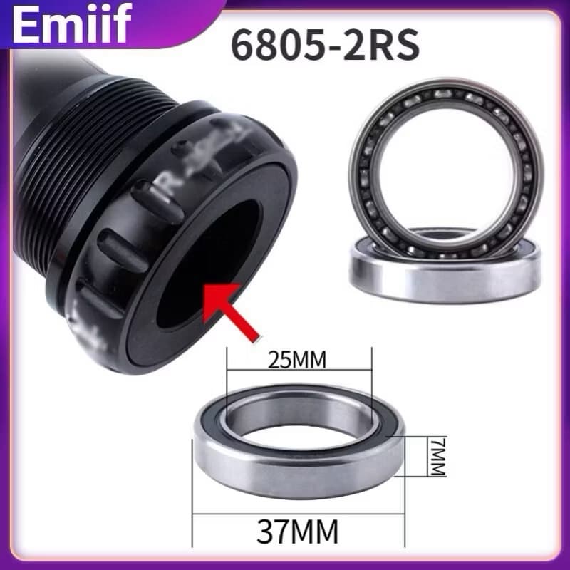 Rolamento Absolute 6805 2Rs 25x37x7 Para Movimento Central Compatível shimano, gta, tsw e gios