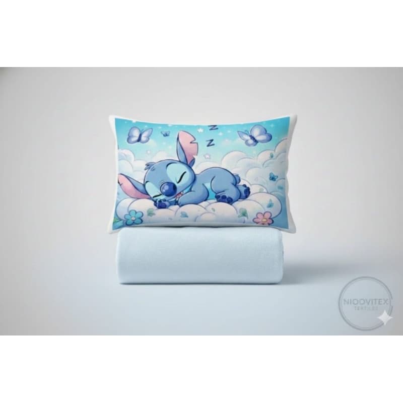 Lençol Solteiro e Fronha 2 Peças Stitch e Homem-Aranha | Jogo de Cama Infantil Malha | Envio Rápido