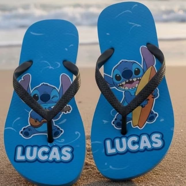 Chinelo de dedo infantil personalizado
