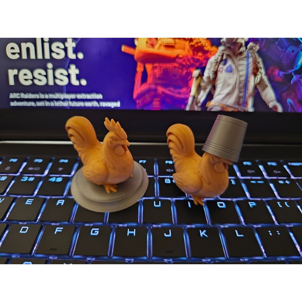 Galo decorativo impresso em 3D - Scrappy - Arc