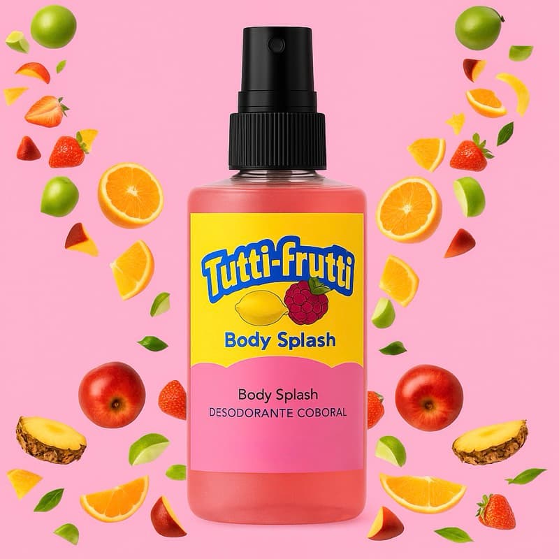 Body Splash Tutti-Frutti Chiclete – Fragrância Doce e Refrescante