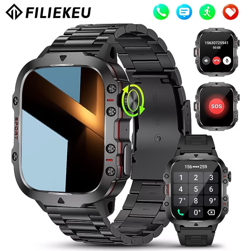 FILIEKEUsmartwatch relogio Smartwatch à prova d'água e durável Relógio de chamadas Bluetooth