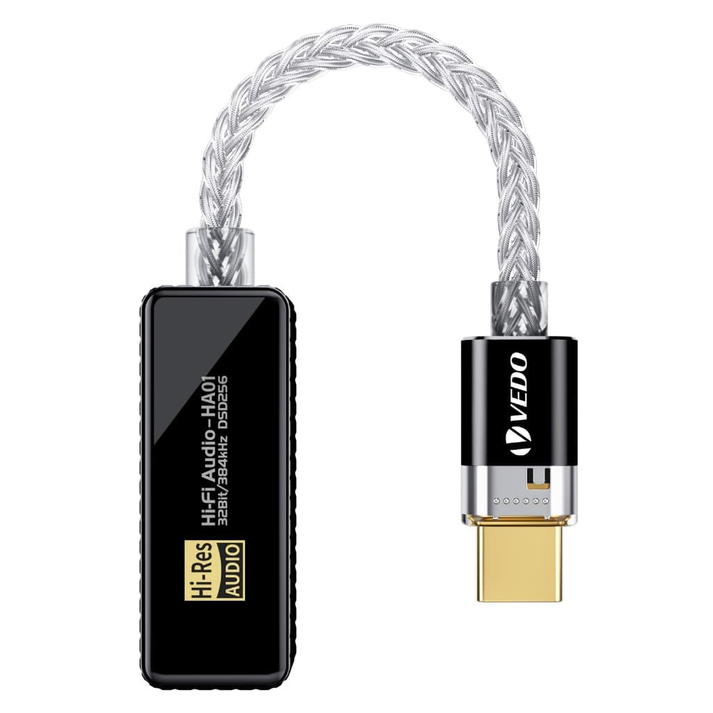 VEDO Amplificadores de fone de ouvido CS43198 HiFi Decodificador USB DAC 32 bits/384 kHz Com Adaptador Para Celular/PC