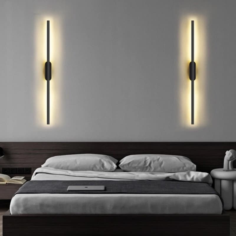 100CM Arandela Luminária De Parede Linear Moderna Luz de três cores-Luminária Aurora Ilunato
