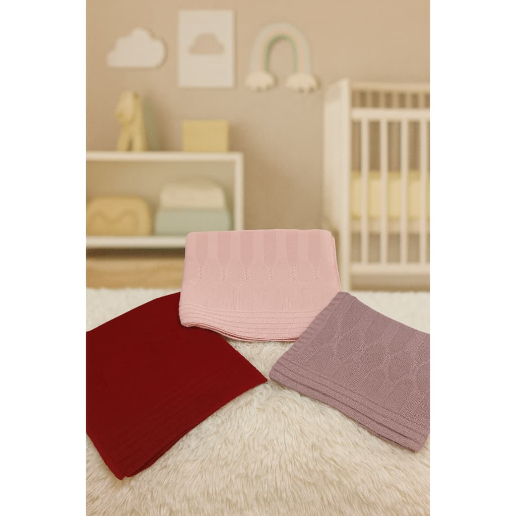 Promoção Manta de Tricot 80X80 CM Macia Aconchegante Luxo para Bebê Menino e Menina