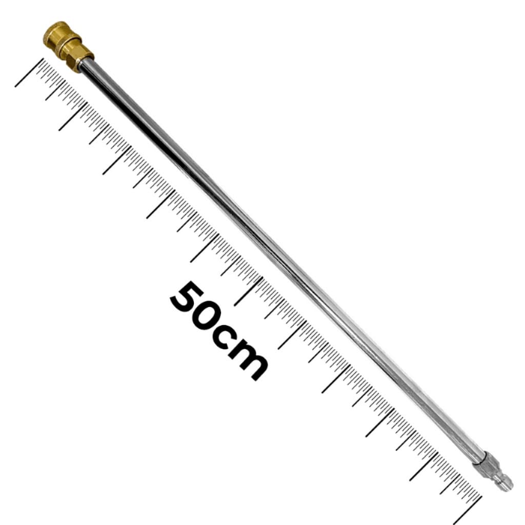 Lança Extensão Cromada Engate Rápido 1/4' 50cm Para Esguicho e Snow Foam