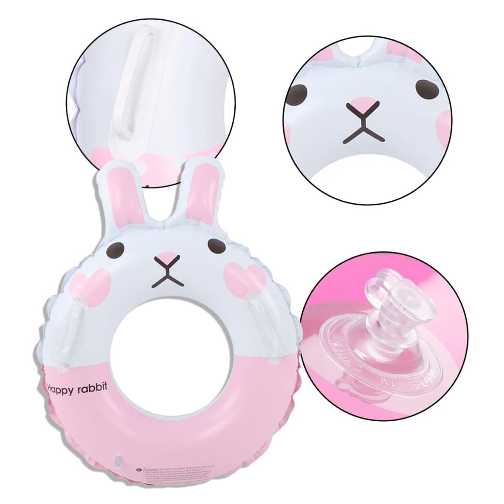 Boia Infantil Inflável Coelinho 60cm Boia De Piscina Infantil Estampa Coelho Boia Redonda Infantil Coelinho PVC Boia Inf