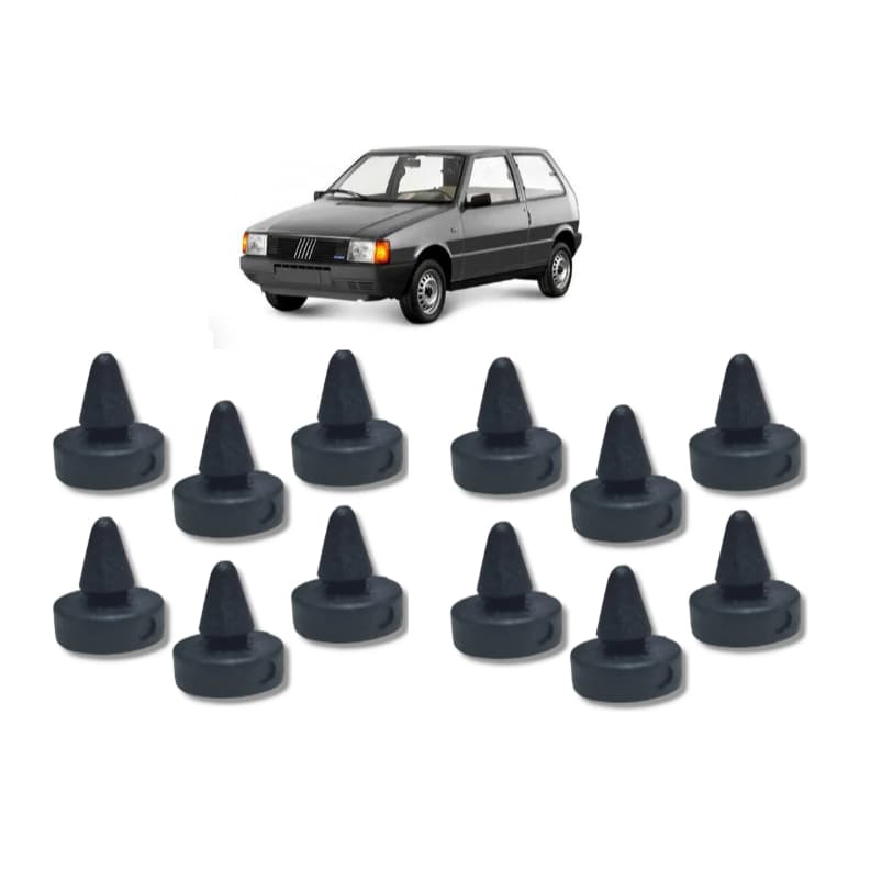 KIT 10 Batente Borracha do Para-Lama e Capô - Fiat Uno Fiorino Premio Elba - 234110/ NT3933