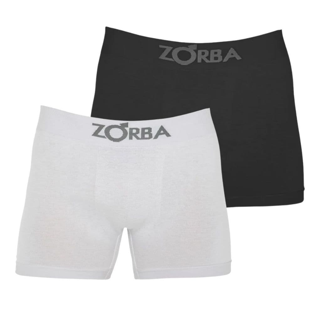 Kit 2 Cuecas Boxer Box Zorba Sem Costura Respirável Cos Elastico Algodão