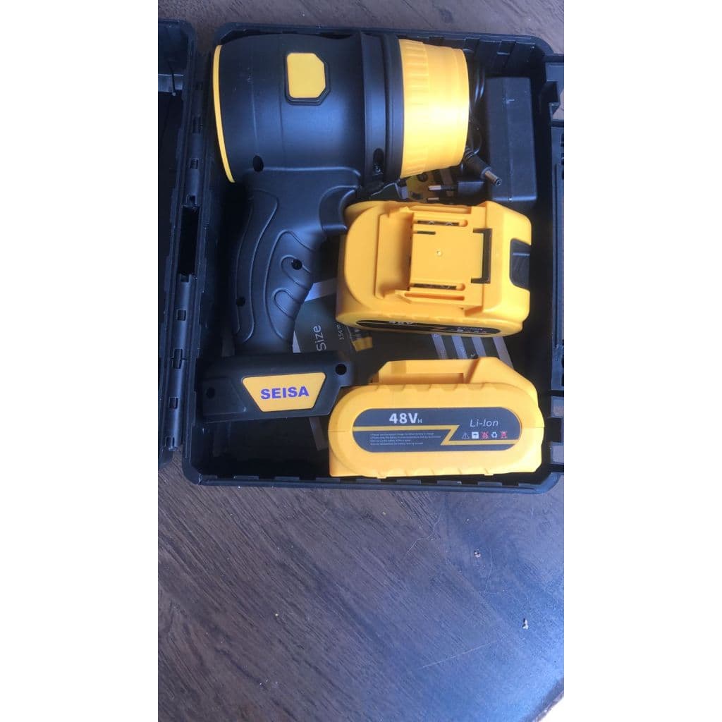 Soprador De Folhas Elétrico Turbo Portátil 48v Potente 2Baterias Maleta