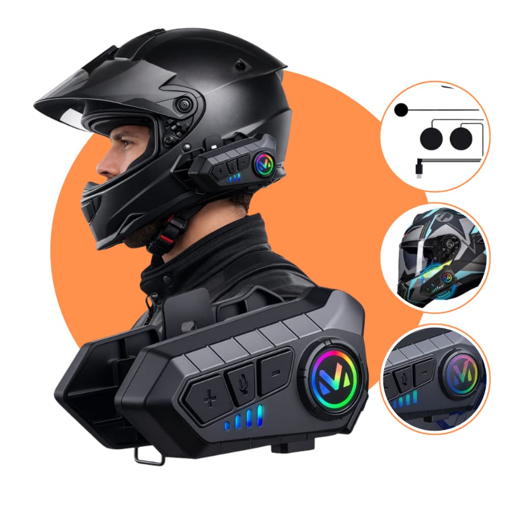 Fone de Ouvido de Capacete Moto Bluetrooth Controle De Voz Microfone Para Moto