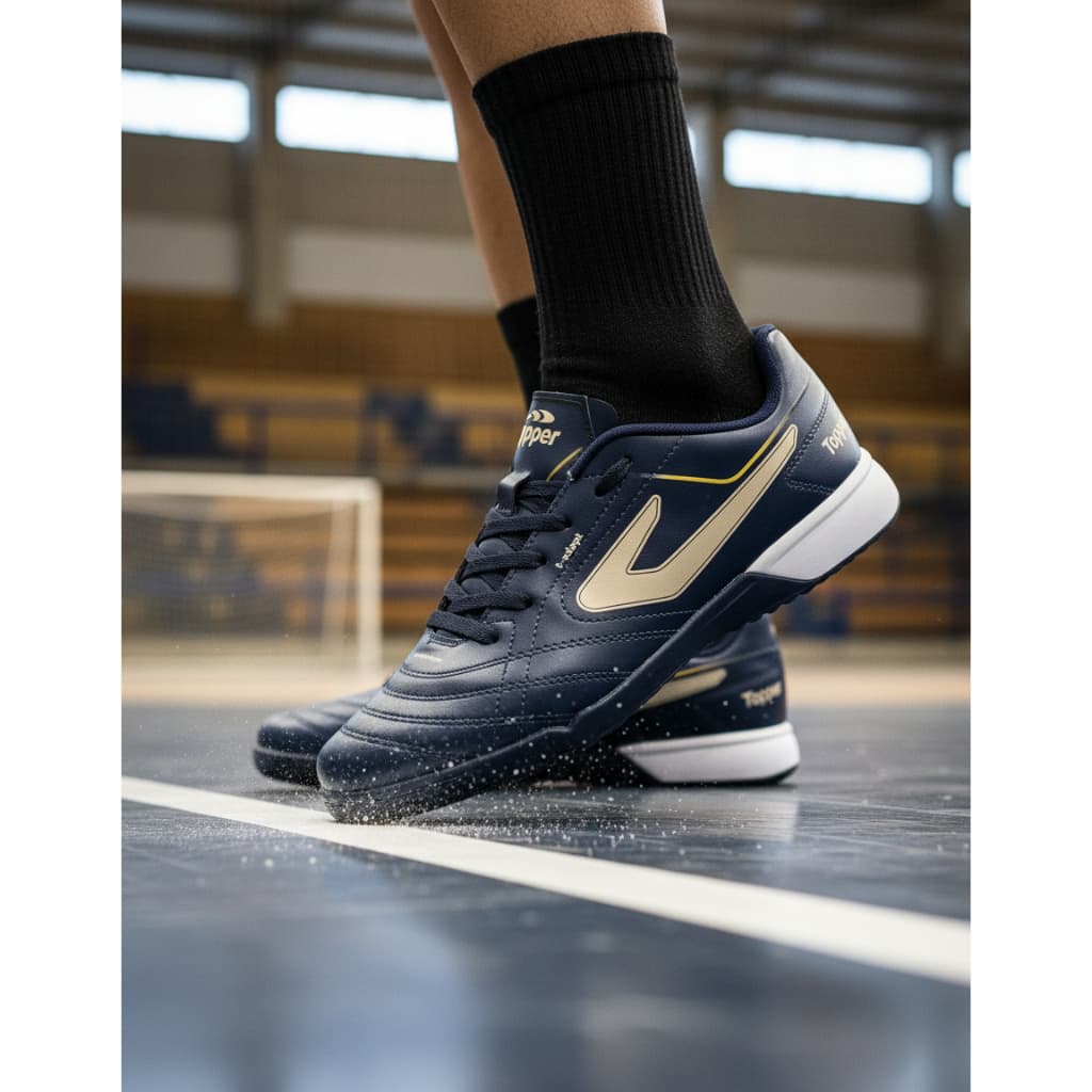 Chuteira Futsal Topper Bairro Com Amortecedor EVA Masculina