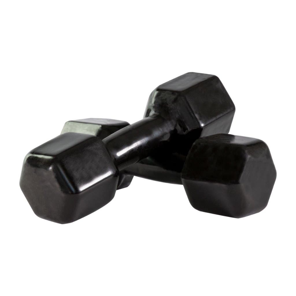 Par Halter Sextavado 14kg Emborrachado – Musculação Treino Funcional Academia