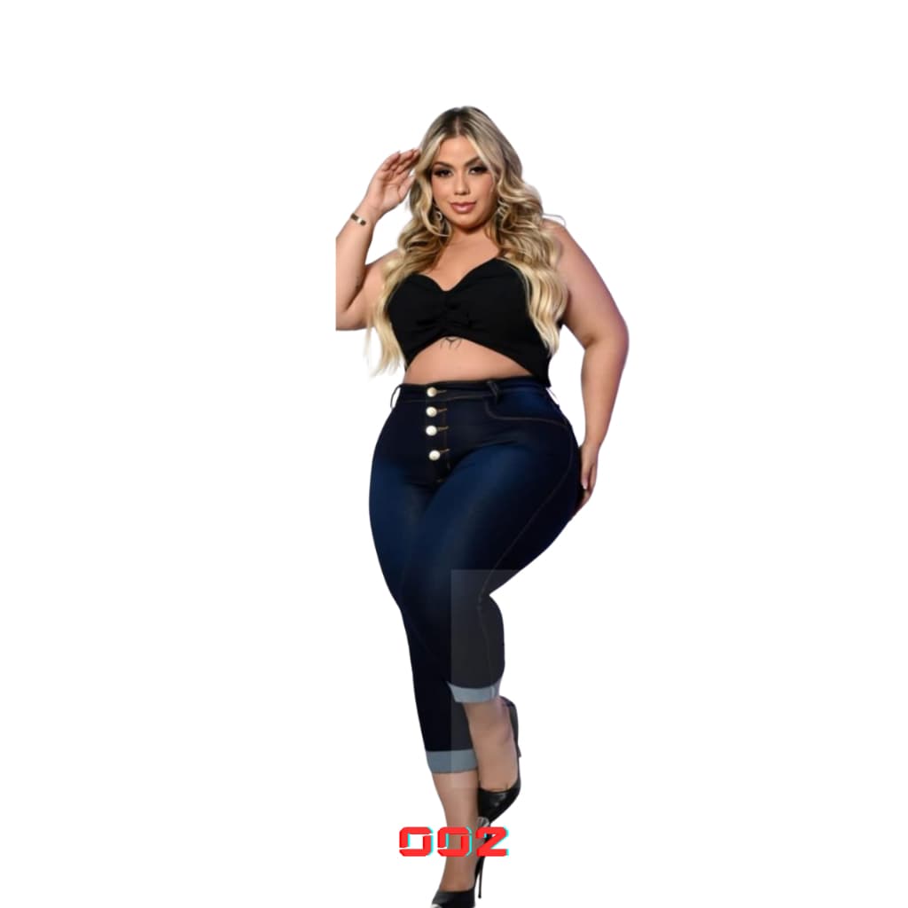 Calça Capri Plus Size Jeans Com Lycra Premium Cintura Alta Modeladora Conforto Absoluto Que Valoriza Curvas Curve
