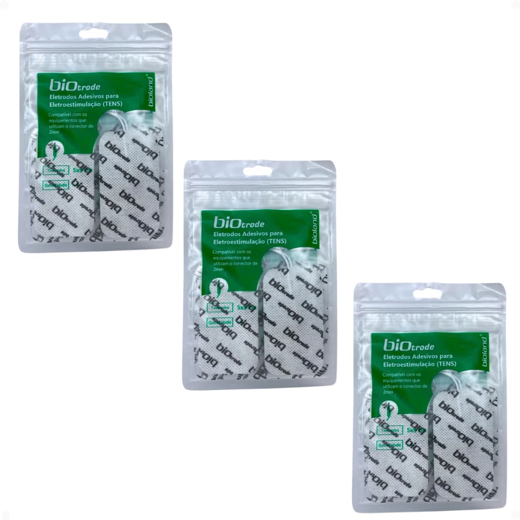 Kit 12 Eletrodo 9x5cm Aparelho TENS FES Estetica Fisio Gel Massagem EMS Portatil Adesivo Massageador