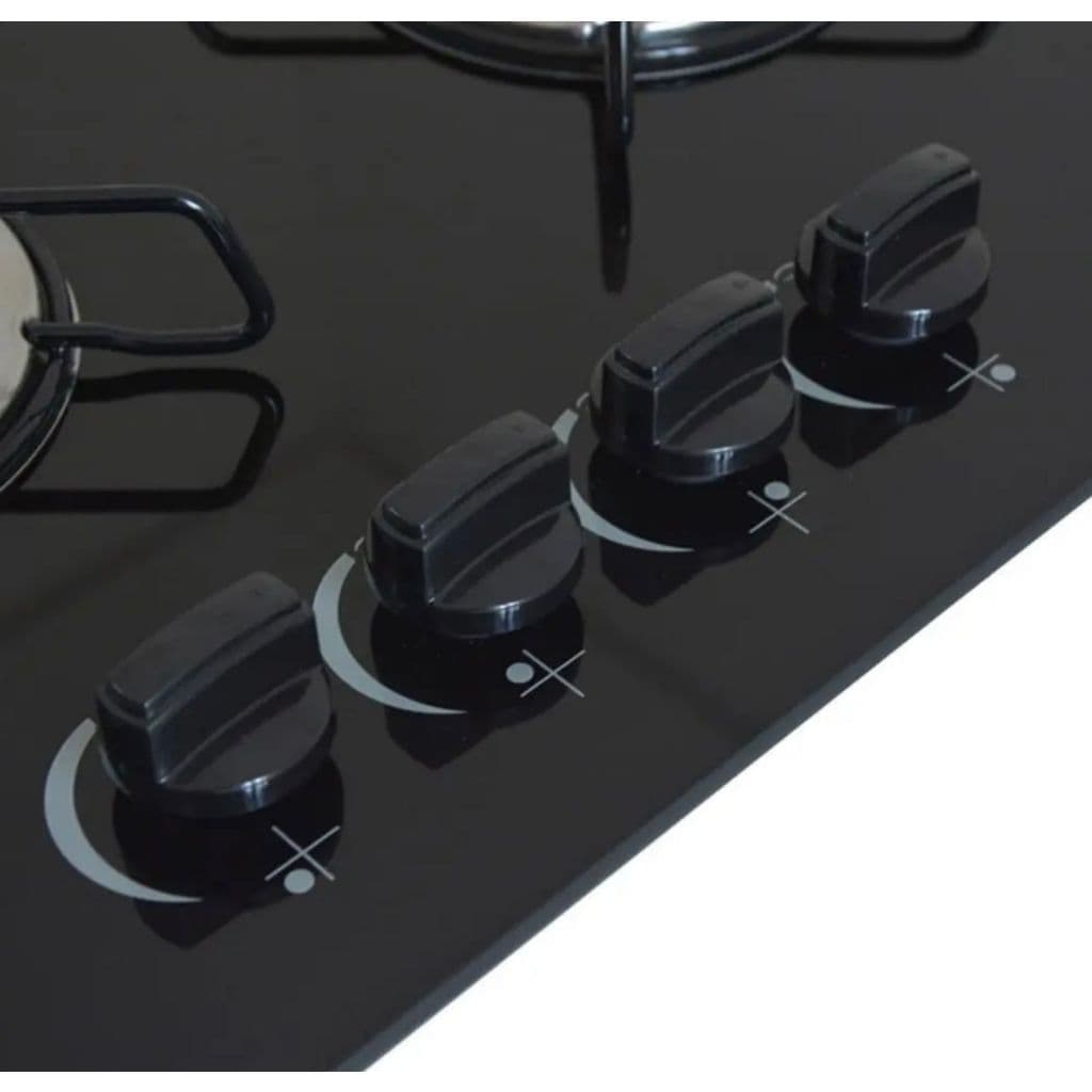 Fogão Cooktop Chamalar 4 Bocas Ultra Chama Preto Bivolt