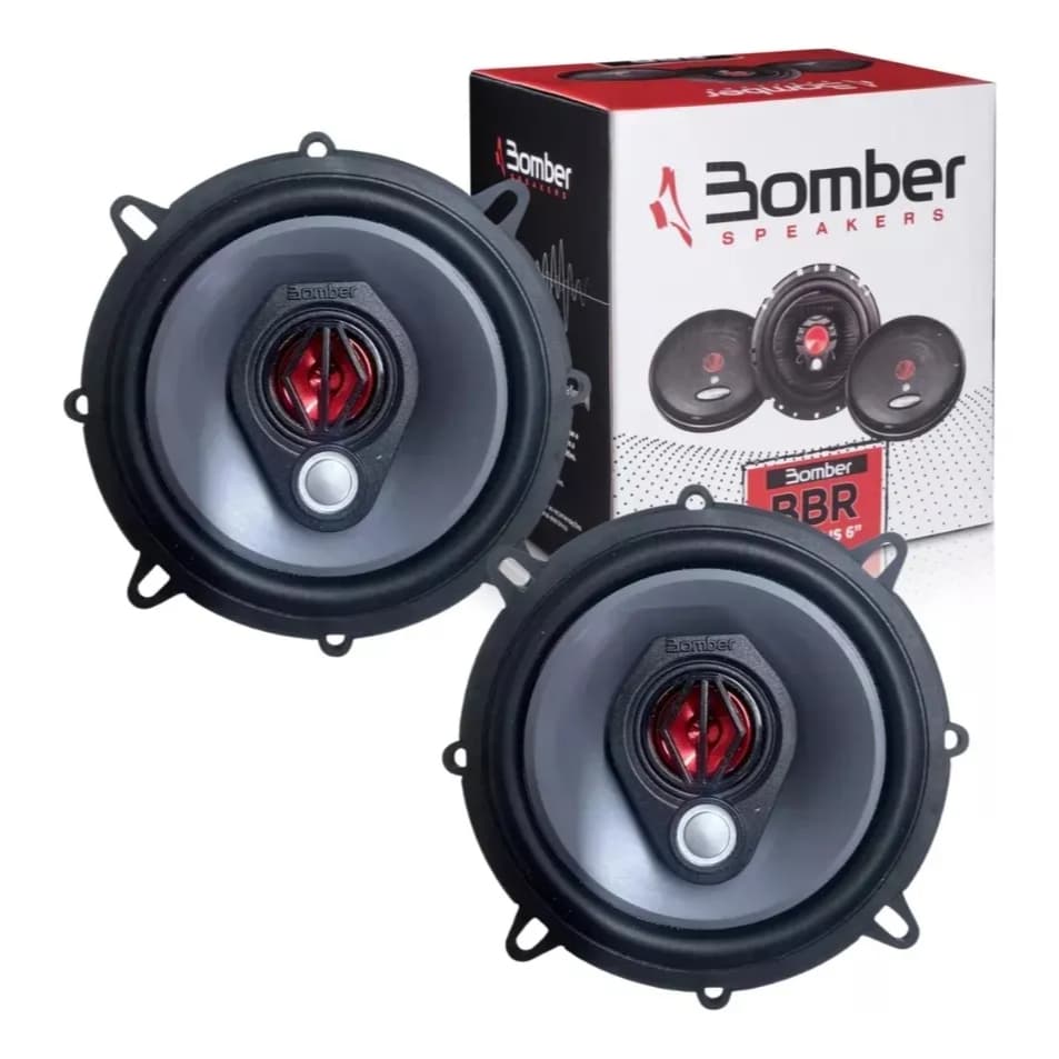 Kit Alto Falante Bomber Triaxial 5 Polegadas Bbr 5 Som Carro Preto