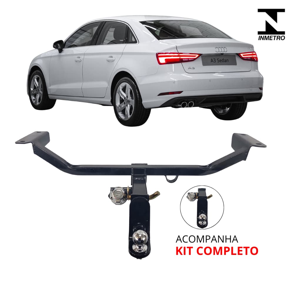 Engate Reboque Removível Audi A3 Sedan De 2012 a 2019 Capacidade 700kg Brucke Homologado Inmetro