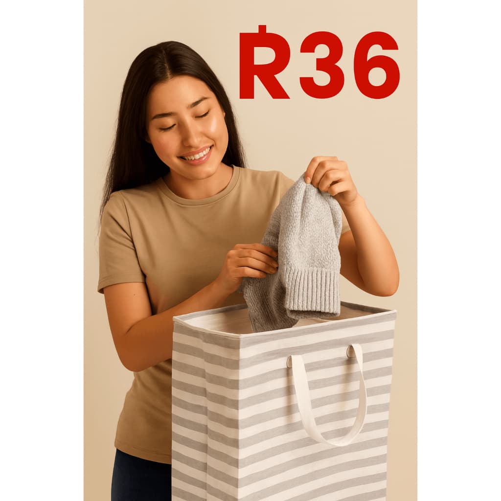 Cesto De Roupa Grande Saco Dobrável Para Roupa Suja e Brinquedos Retangular 40x30x60cm
