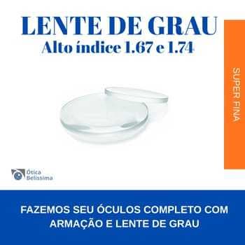 Lente Alto Índice 1.67  para Óculos de Grau antirreflexo Hidrofóbico Filtro Azul Lentes Finas Leves