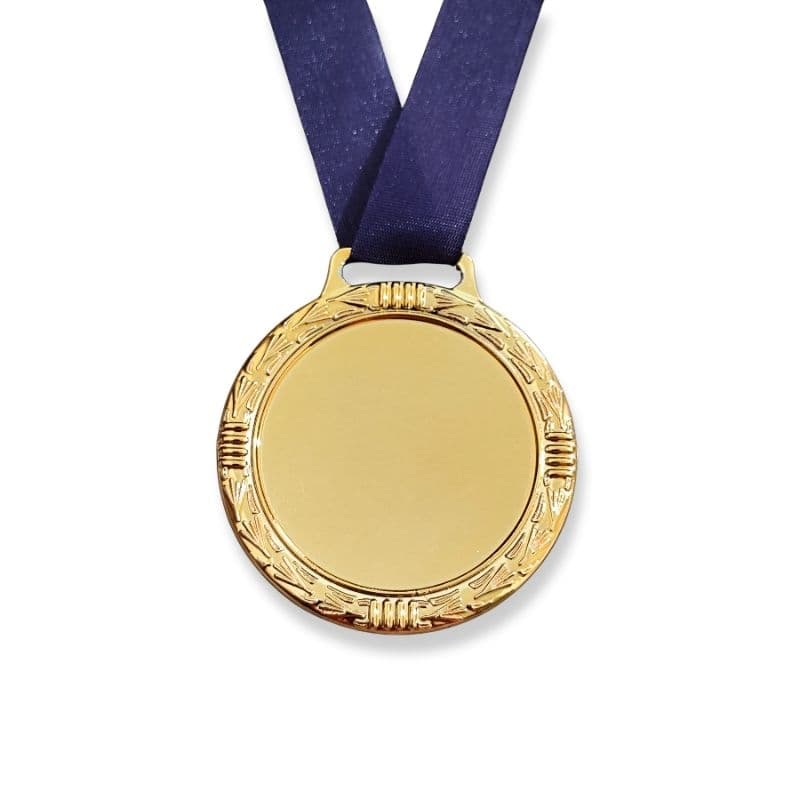 1 Medalha de Metal Grande para Personalizar Centro Ouro Prata Bronze