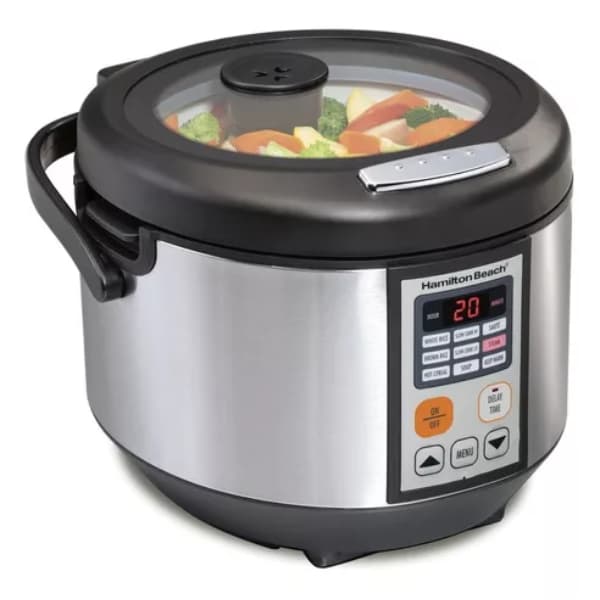 Panela Eletrica Para Arroz Hamilton Beach Digital Multicooker 37523 / 4.3 Litros / 110V - Inox