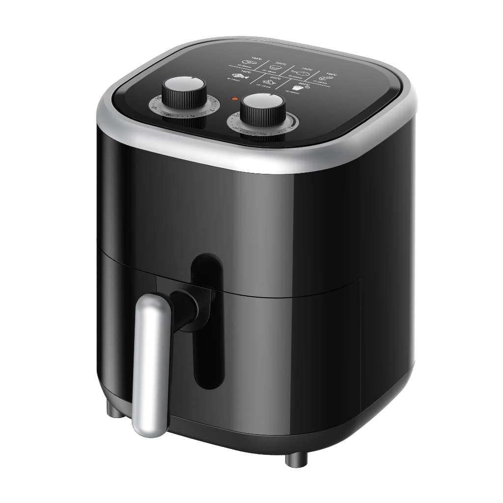 Fritadeira Elétrica Sem Óleo Air Fryer 3,5L 1200W 220V Preta Multiuso Cozinha Kaza+ Antiaderente