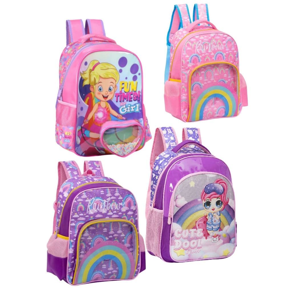 Mochila Costas Rainbow Arco-Iris Colorido Reforçada YEPP