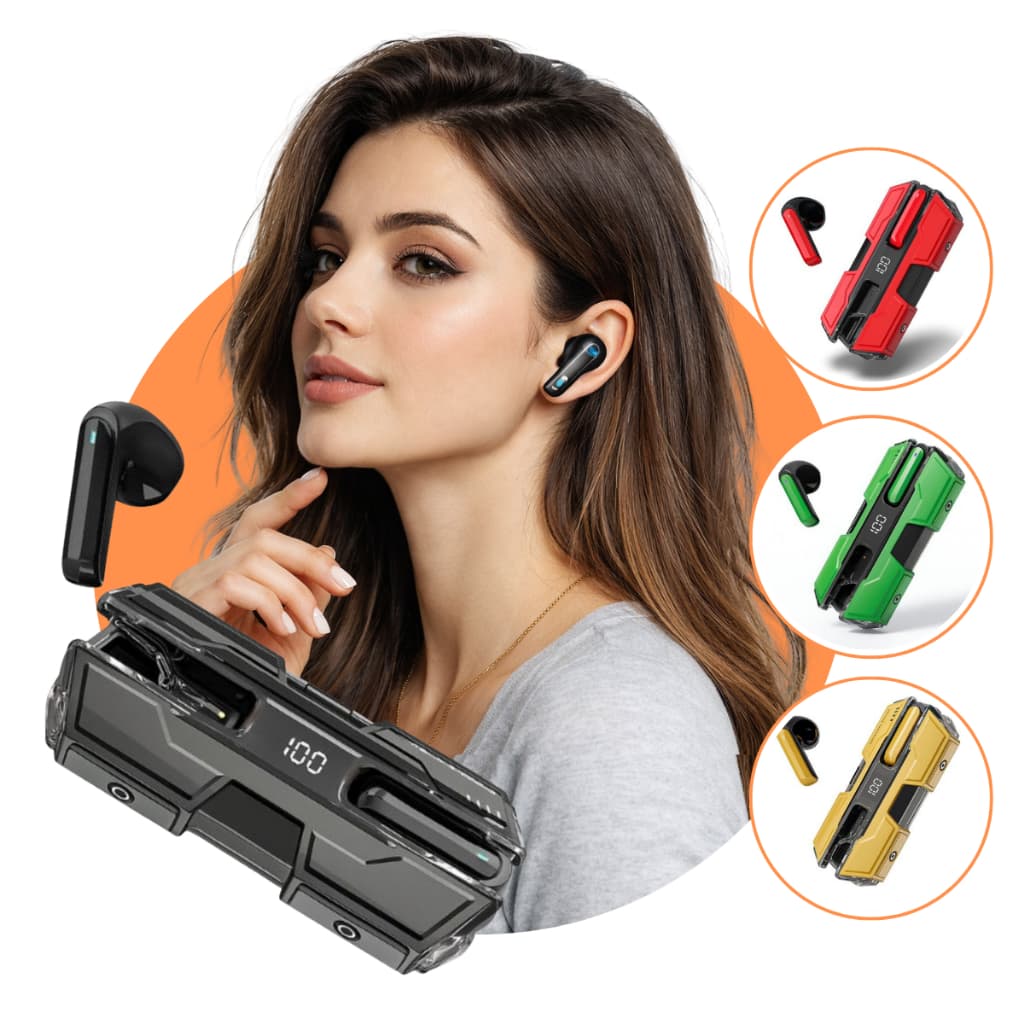 Fone De Ouvido Intra-auricular Com Display Digital Baixa Latência Bt 5.0