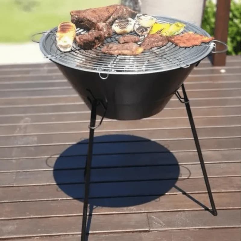 churrasqueira americana camper pé desmontável galvanizada