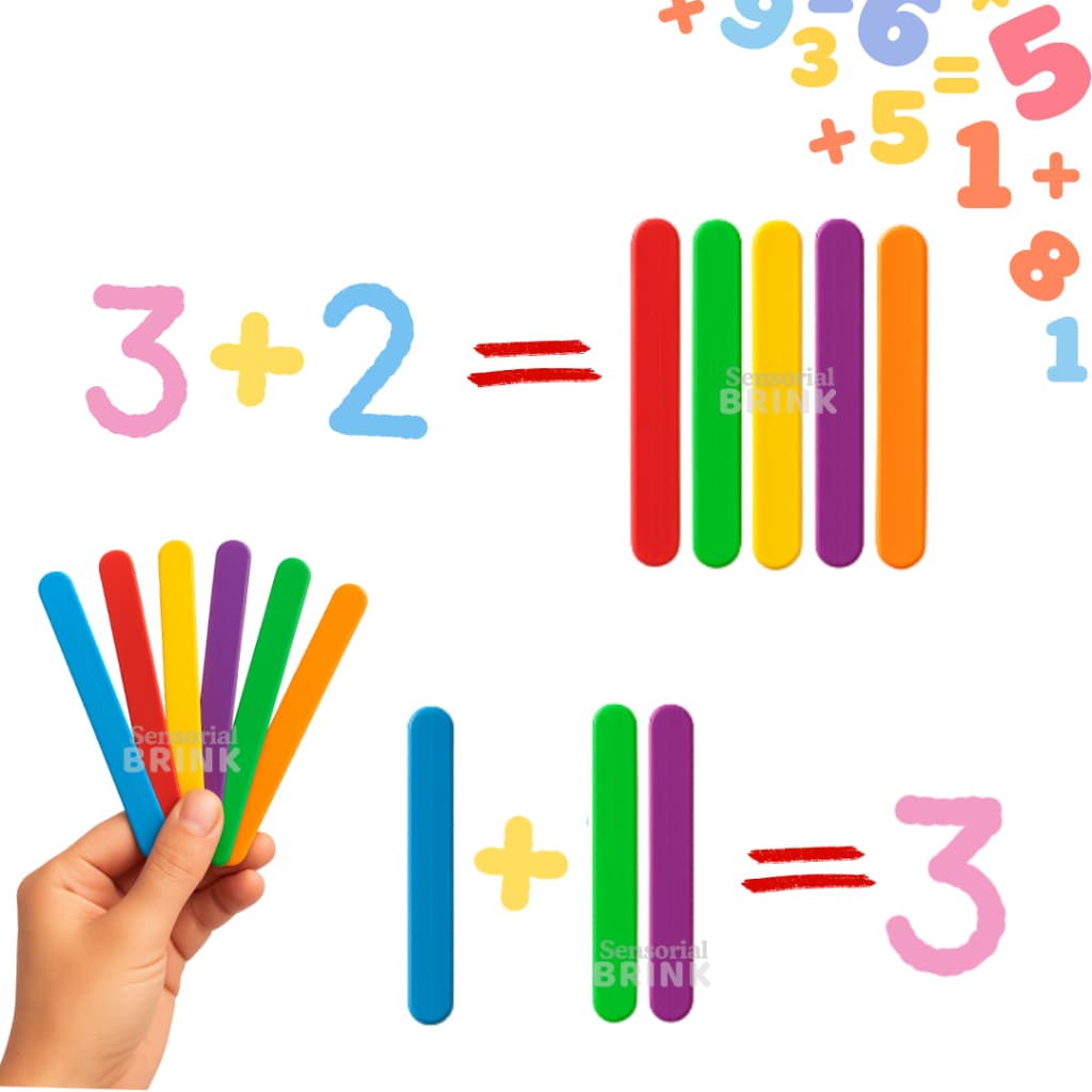 Kit 30 Palitos de Plástico - atividades escolares e pedagogica