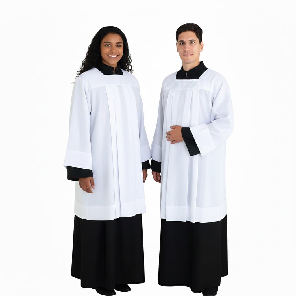 Conjunto Coroinha Túnica e Sobrepeliz – Roupa de Servidor do Altar