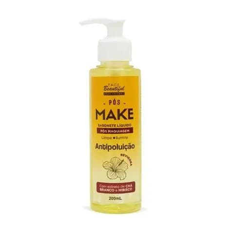 SABONETE LÍQUIDO PÓS-MAKE ANTIPOLUIÇÃO FACE BEAUTIFUL: CHÁ BRANCO E HIBISCO PARA UMA PELE PURIFICADA!