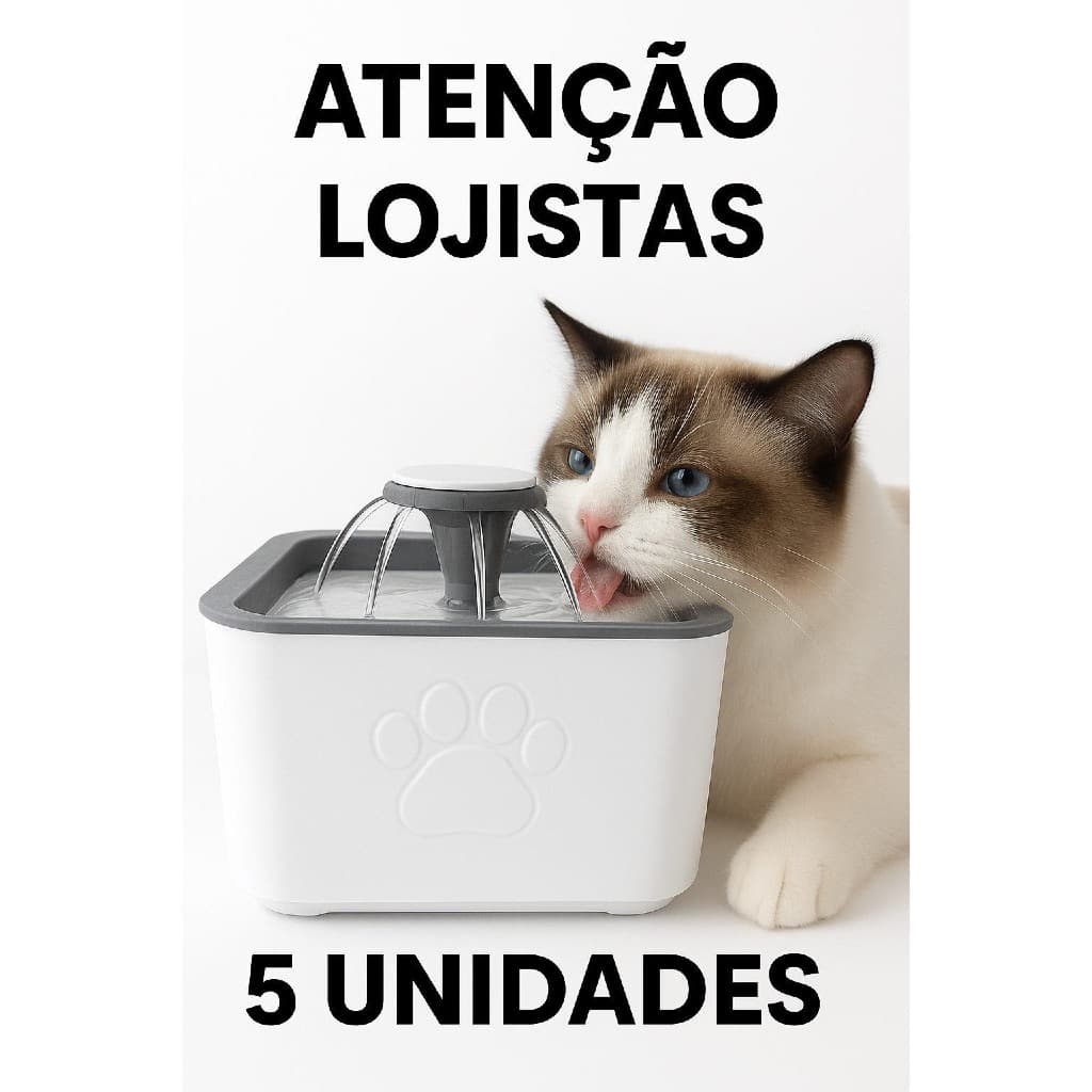 Fonte Gato e Cachorro ( 5PÇS ) Bebedouro De Água 2.5L Filtro Cães E Gatos Premium Pet Amor Para Pet