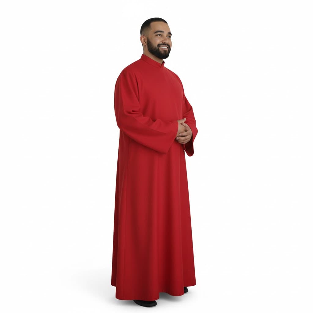 Roupa para Coroinha Vermelha/Preto – Túnica Litúrgica (Parte de Baixo)