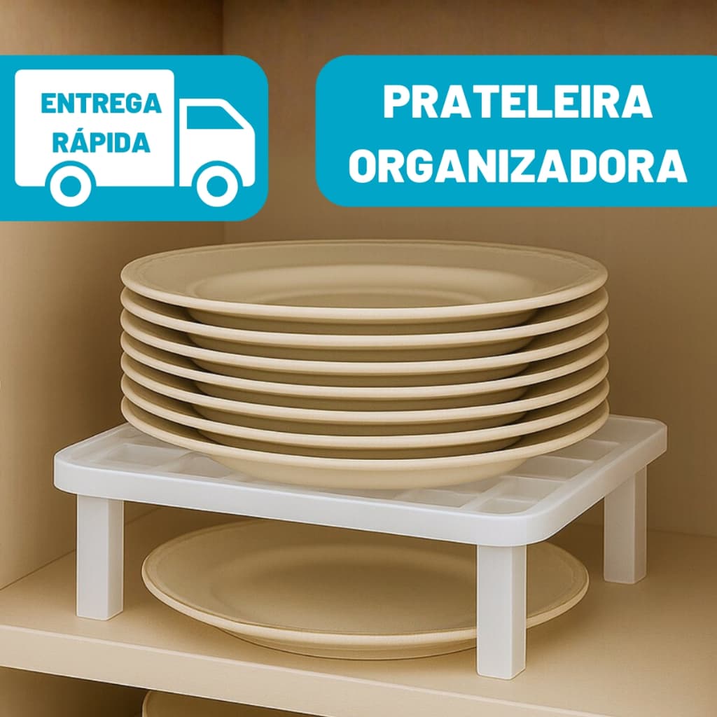 Organizador Prateleira de Armário Rack Estante Divisória Para Pratos Copos Cozinha Lavanderia Suporte Multiuso