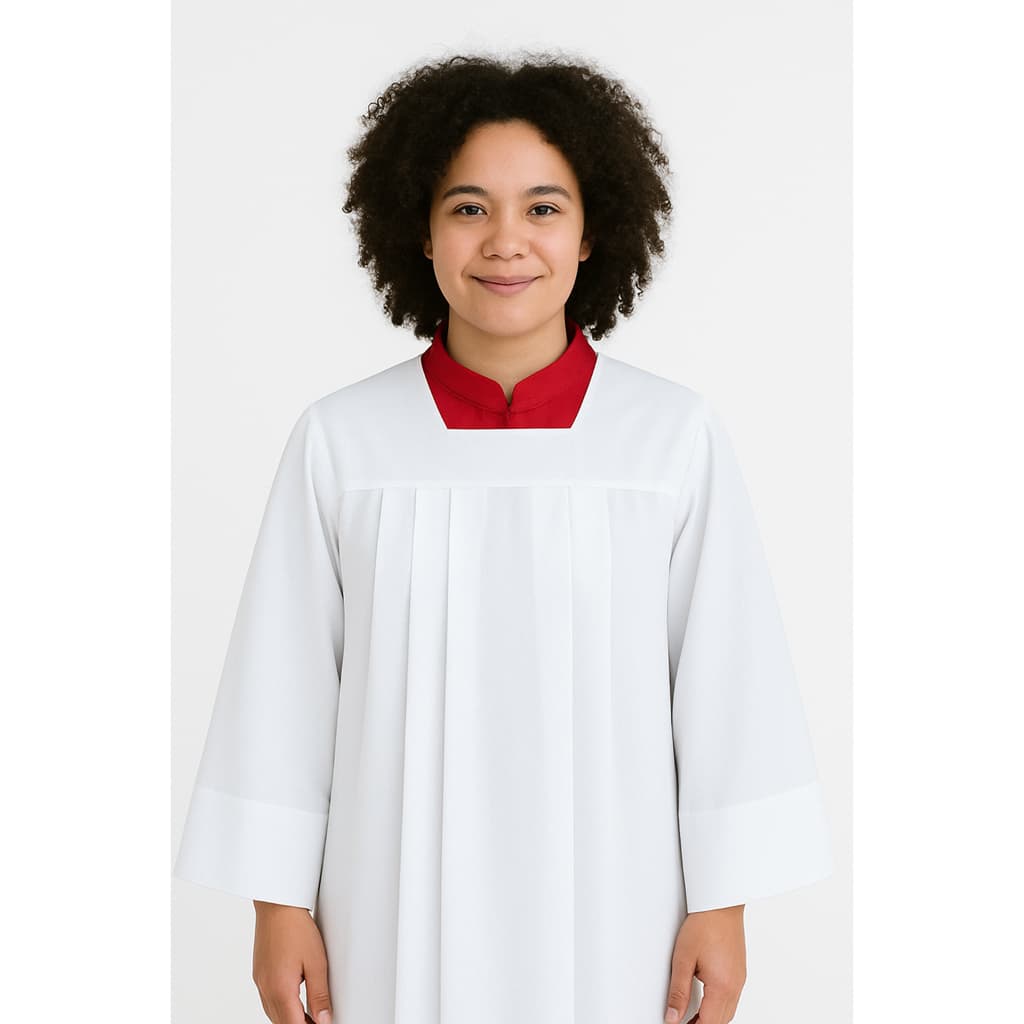 Sobrepeliz Coroinha Branca – Veste Litúrgica (Somente a Peça Superior)
