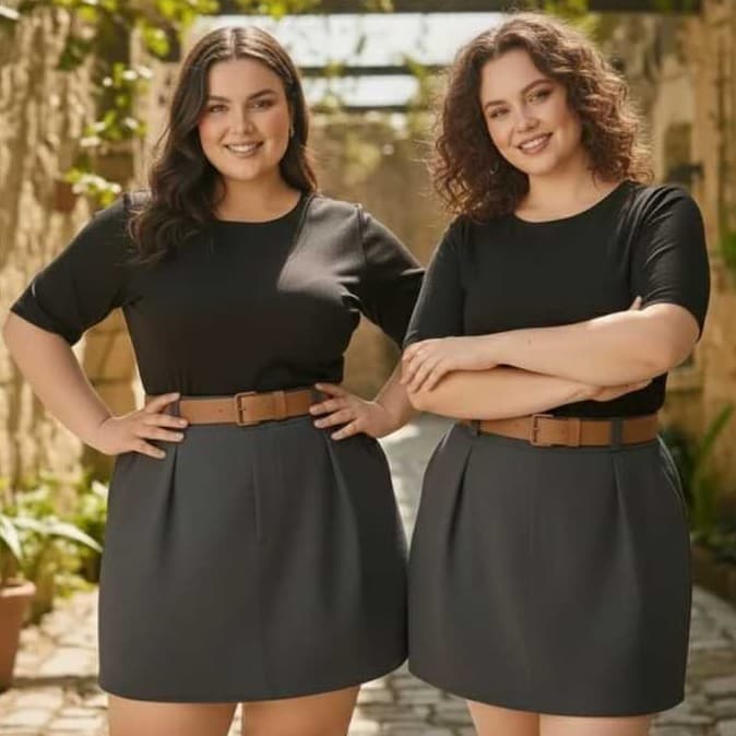 Short Saia Alfaiataria Plus Size Elegante Social Casual Várias Cores G1 G2 G3 Premium